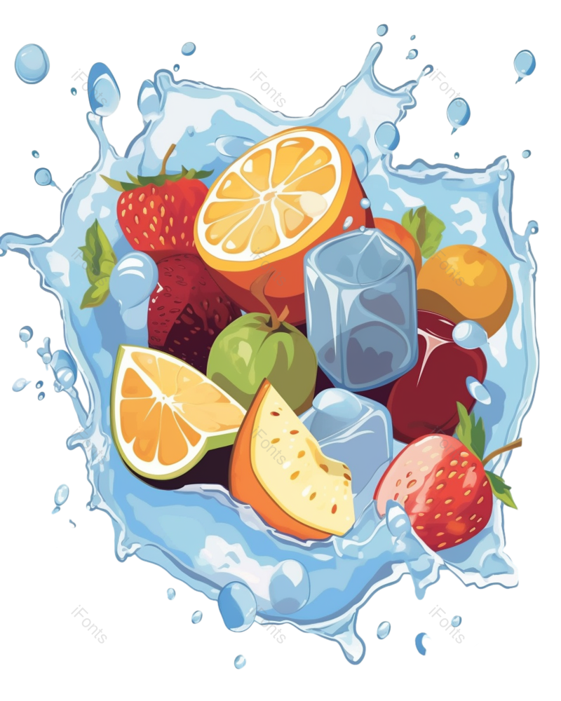 清新图片,蓝色背景元素,水果PNG,苹果免抠素材